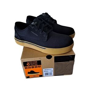 NIB VOLCOM WORKWEAR True Black and Gum Canvas Safety Toe Men's 7.5 M